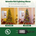 6/7.5/9 FT Pre-lit Artificial Christmas Tree with 260/380/560 Multicolor Lights, 714/1162/1770 Branch Tips, 11 Lighting Modes, Remote & Timer