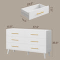 Bedroom Furniture Set - Includes Queen Bed Frame, Nightstands Set of 2, 5 - Drawer Dresser & Double Wide 6 - Drawer Dresser - Modern Storage Solution for Stylish Home Decor, Black