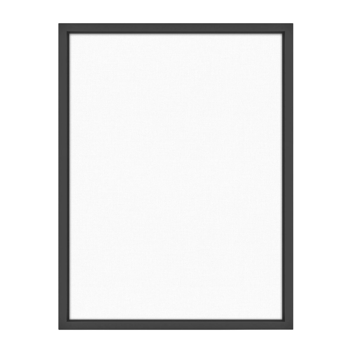 MCS Floating Frame with Canvas Included, Art Frames for Canvas Paintings with Adhesive Fasteners and Hanging Hardware, Black, 18 x 24 inch