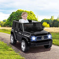 12V 4WD Kids Ride On Car, Licensed Mercedes-Benz EQG Battery Powered Electric Vehicle with Remote Control & Music