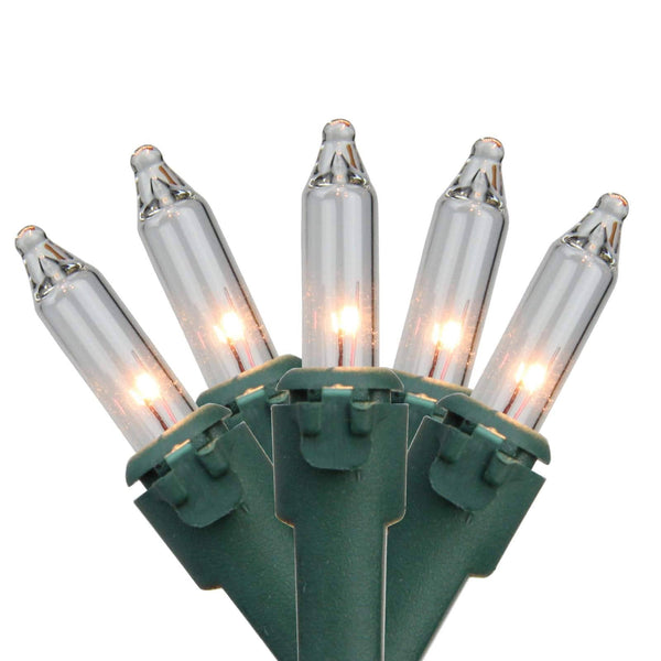 Northlight Set of 20 Clear Mini Christmas Lights 2.5 Spacing - Green Wire