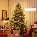 6/7/8 FT Pre-Lit Artificial Christmas Tree, Hinged Xmas Tree with 240/340/450 Warm White LED Lights, 8 Lighting Modes, 778/1090/1480 Branch Tips