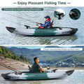 Sit-on-Top Fishing Kayak with Aluminum Paddle, 4 Fishing Rod Holders & Padded Seat, 9.7FT 1-Person Recreational Touring Kayak for Lake, River, Ocean