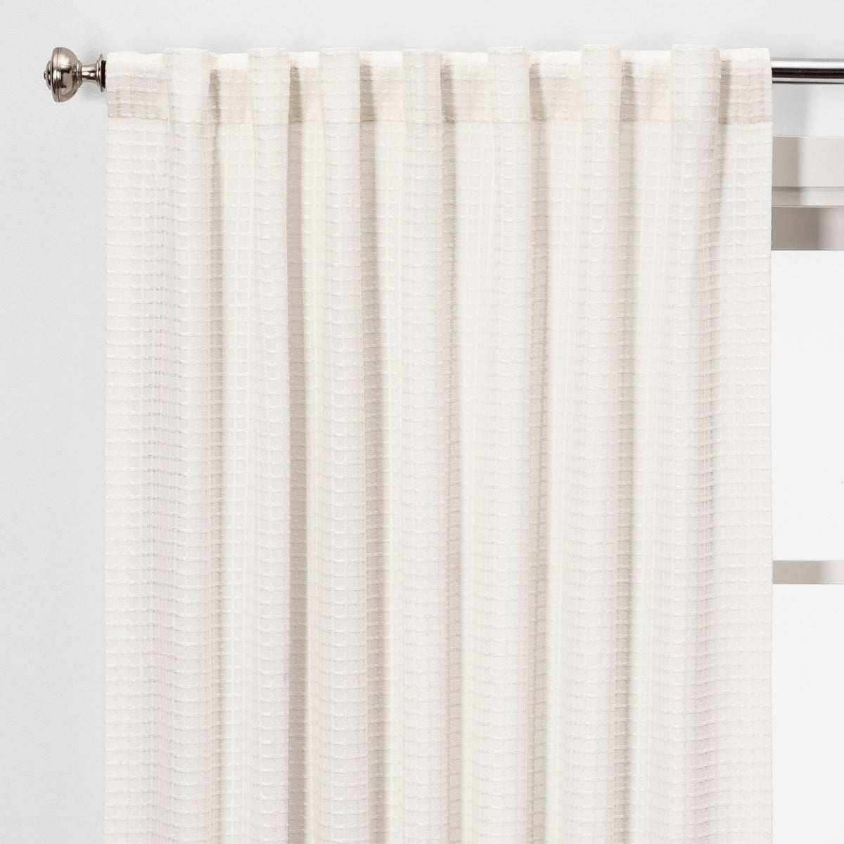 Threshold Light Filtering Honeycomb Window Curtain Panel - White - 54 x 84 in