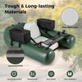Inflatable Fishing Float Tube with 2 Large Storage Pockets, Angling Base, 20" Fish Ruler & 4 Motor Buckles, 352LBS Capacity Belly Boat for Fly Fishing