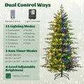 6/7.5/9 FT Pre-lit Artificial Christmas Tree with 260/380/560 Multicolor Lights, 714/1162/1770 Branch Tips, 11 Lighting Modes, Remote & Timer