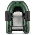 Inflatable Fishing Float Tube with 2 Large Storage Pockets, Angling Base, 20" Fish Ruler & 4 Motor Buckles, 352LBS Capacity Belly Boat for Fly Fishing