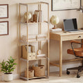 Tangkula 4/5-Tier Solid Wood Bookshelf for Home Office - 2 / 4-Tier