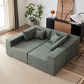 104 - Inch Corduroy Modular L Shaped Sectional Sofa, Luxury Floor Couch Set, Upholstered Indoor Furniture, Foam - Filled Compressed Sofa for Living Room, Bedroom, 4 PC Free Combination ?