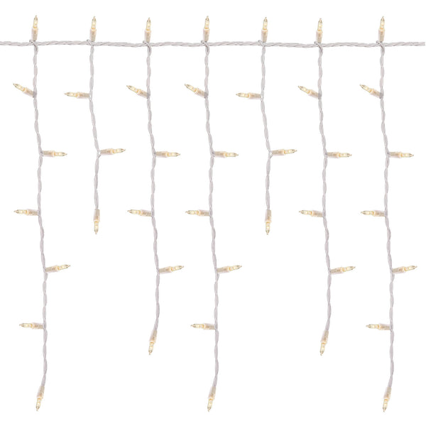 Holiday Time Clear Icicle Christmas Lights with Wire - White - 19 ft